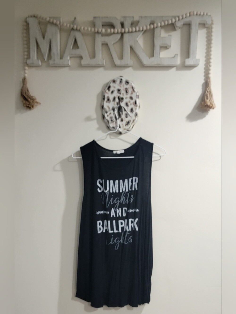 Maurices Black Graphic Tank Top - "Summer Nights and Ballpark Lights"